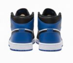 Nike Air Jordan 1 Mid sneakers in a White, Black, and Game Royal colorway. - Image 5