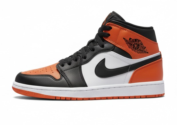 WhatsApp Image 2026-05-11 at 12.19.12 PM (1) Nike Air Jordan 1 Mid in the Starfish/White/Black colorway - Image 1