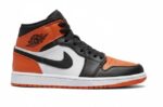 Nike Air Jordan 1 Mid in the Starfish/White/Black colorway - Image 3