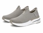 Skechers Max Cushioning Hyper Burst slip-in sneakers in gray. - Image 2