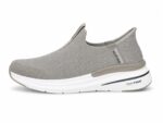 Skechers Max Cushioning Hyper Burst slip-in sneakers in gray.