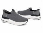 Skechers Max Cushioning Hyper Burst slip-in sneakers in gray. - Image 3