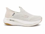 Skechers Max Cushioning Slip-Ins in a beige or light grey color. - Image 2