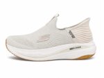 Skechers Max Cushioning Slip-Ins in a beige or light grey color.