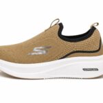 Skechers GO RUN Elevate 2.0 - Upraise shoes in a khaki or brown colorway.