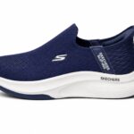 Skechers GO WALK Flex Blue slip-on sneakers.