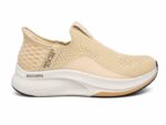 Skechers Slip-Ins Propulsion Max Cushioning shoes in a khaki or cream color - Image 3