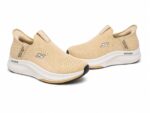 Skechers Slip-Ins Propulsion Max Cushioning shoes in a khaki or cream color - Image 4