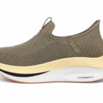 Skechers Hyper Burst Pro slip-on sneakers in khaki brown