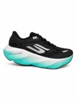 Skechers SKX Aero Burst sneakers in black with a mint sole - Image 2