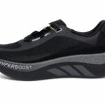 Adidas Hyperboost Edge running shoes in a core black colorway