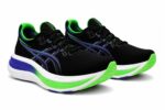 Asics Gel Midsole Running Shoes - Black/Blue/Green - Image 3