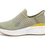 Skechers Max Cushioning Slip-On Sneakers - Yellow Accent.