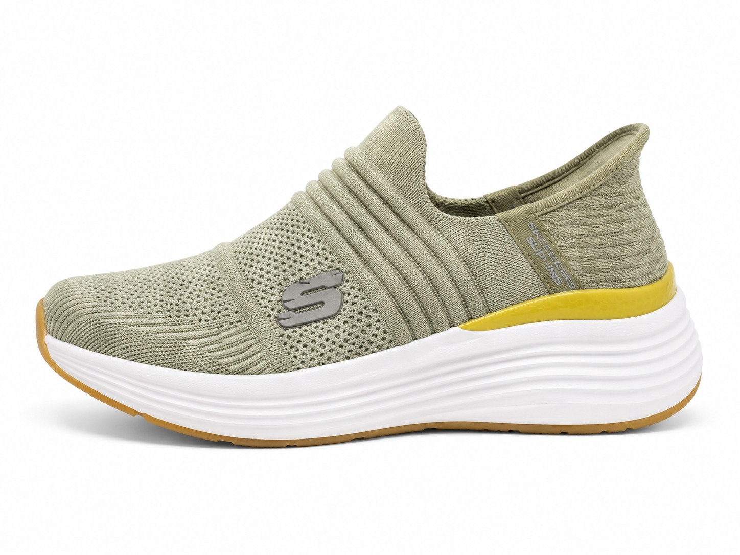 WhatsApp Image 2026-07-14 at 1.49.12 PM Skechers Max Cushioning Slip-On Sneakers - Yellow Accent. - Image 1