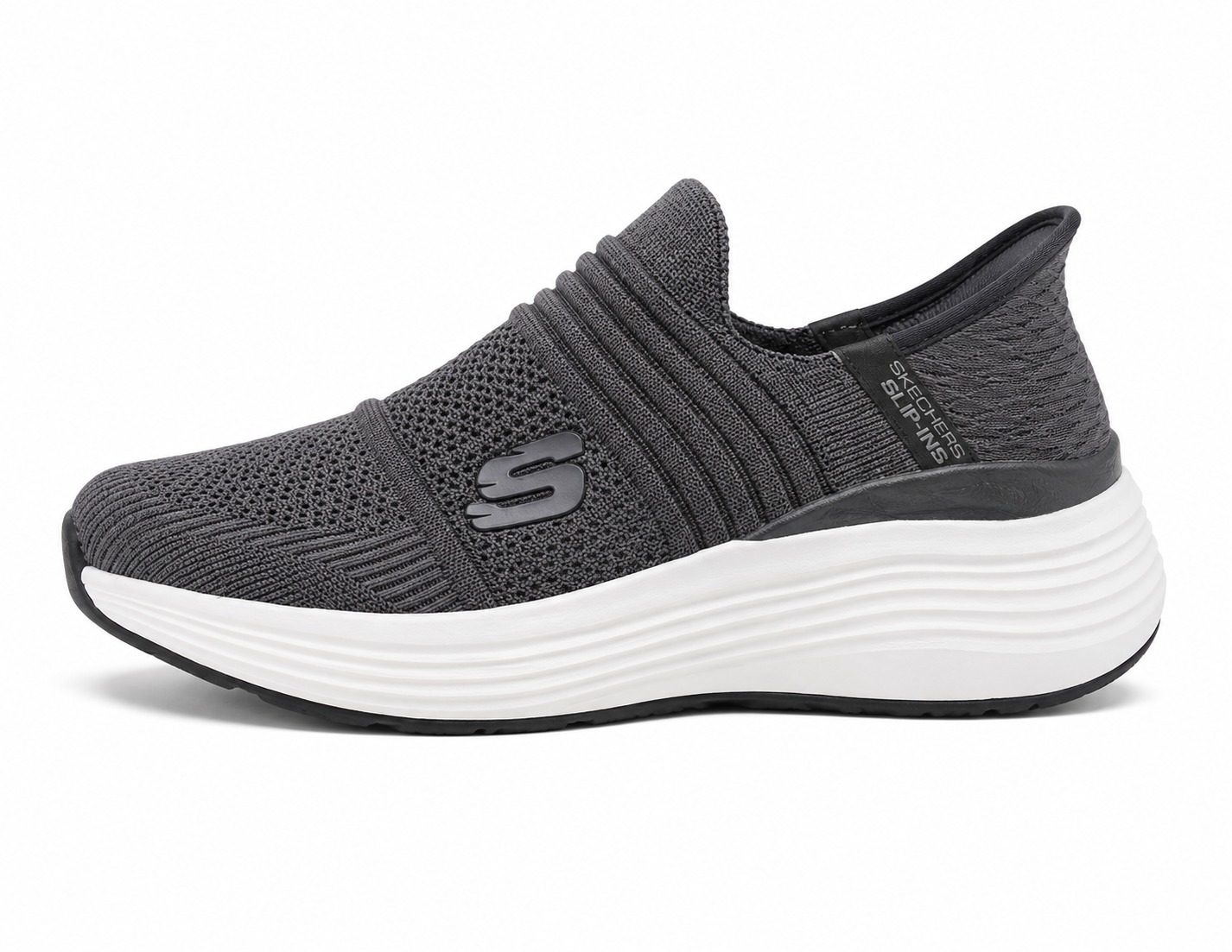 WhatsApp Image 2026-07-14 at 1.49.33 PM (2) Skechers Max Cushioning Slip-On Sneakers - Grey - Image 1