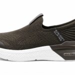 Skechers Max Protect Slip-On Walking Shoes – Brown/Grey