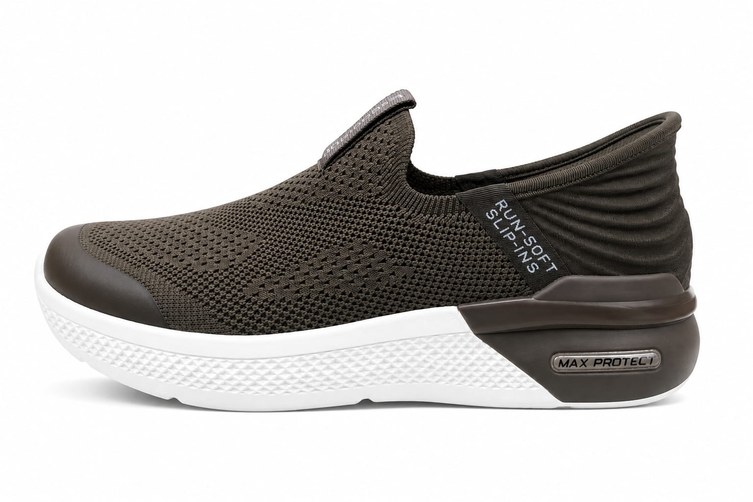 WhatsApp Image 2026-09-10 at 1.47.59 PM (1) Skechers Max Protect Slip-On Walking Shoes – Brown/Grey - Image 1