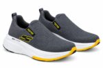 Skechers Max Cushioning Slip-Ins – Charcoal Grey & Yellow - Image 3