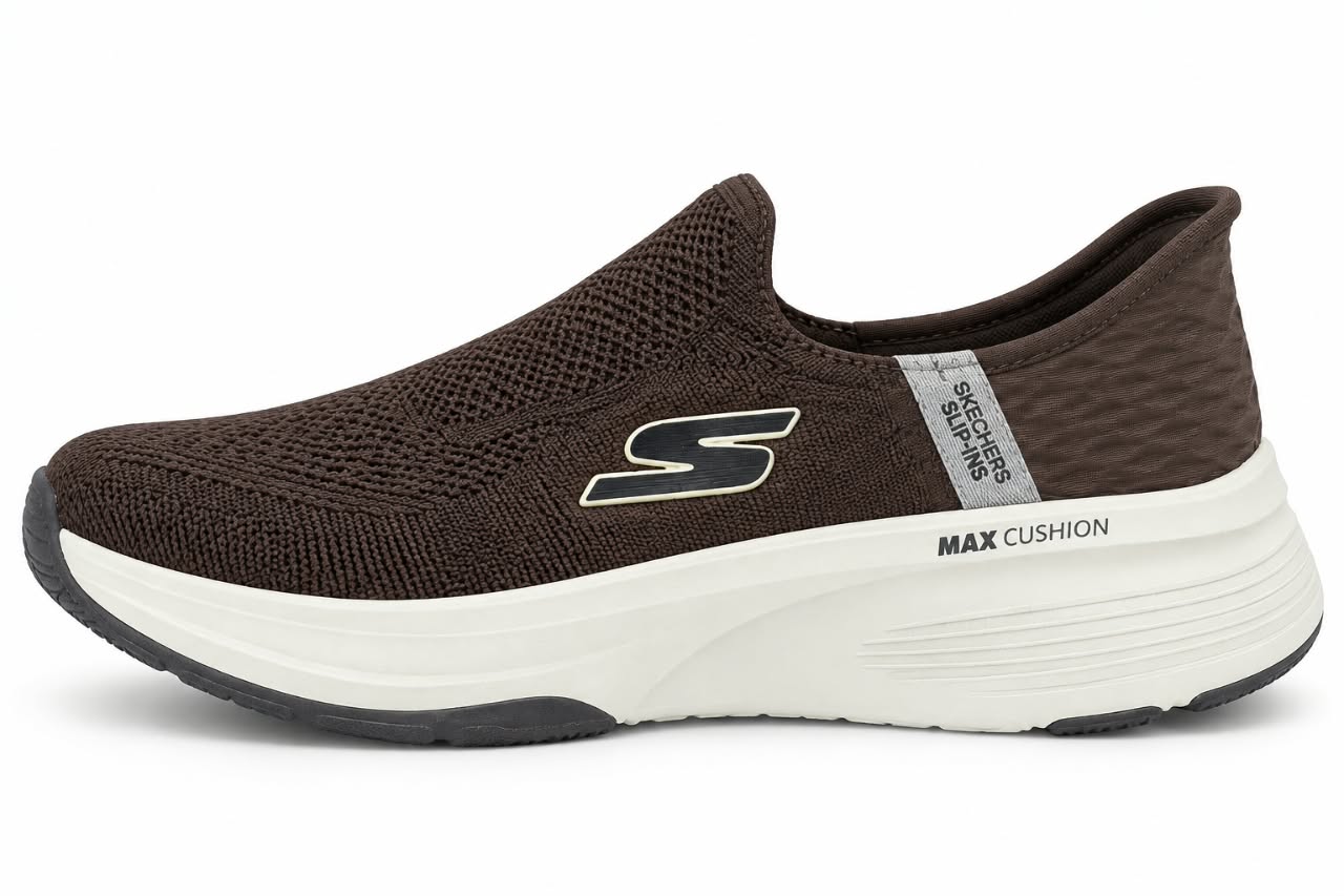 WhatsApp Image 2026-09-15 at 2.11.50 PM Skechers Max Cushioning Slip-On – Brown - Image 1
