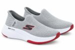 Skechers Max Cushioning Slip-On – Grey & Red - Image 3