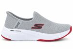Skechers Max Cushioning Slip-On – Grey & Red - Image 2