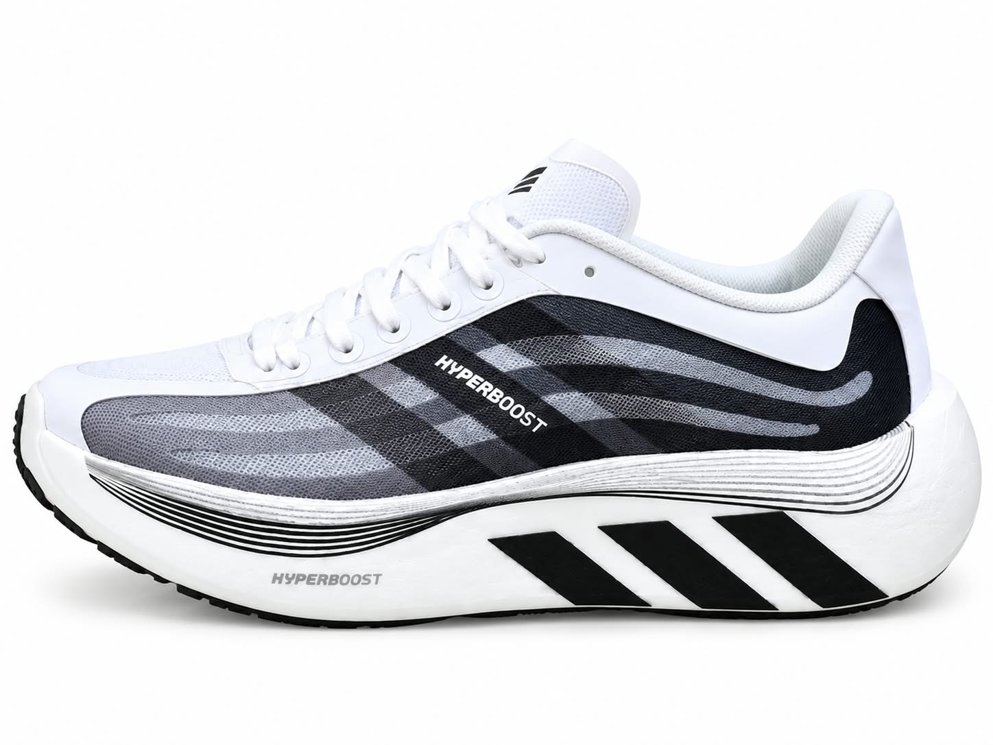 WhatsApp Image 2026-09-15 at 3.24.52 PM (1) Adidas Hyperboost Running Shoes – White & Black - Image 1