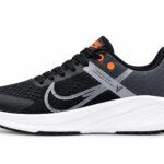 Nike-Style Black & White Running Shoes
